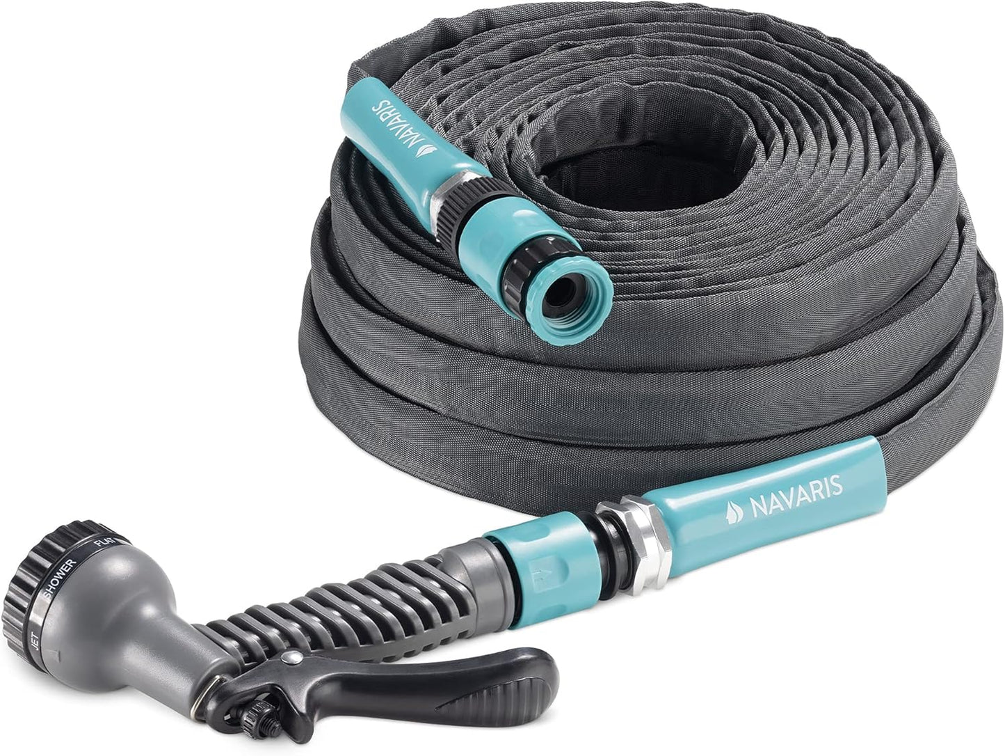 Flexibler Gartenschlauch mit Brause, 22,5 m