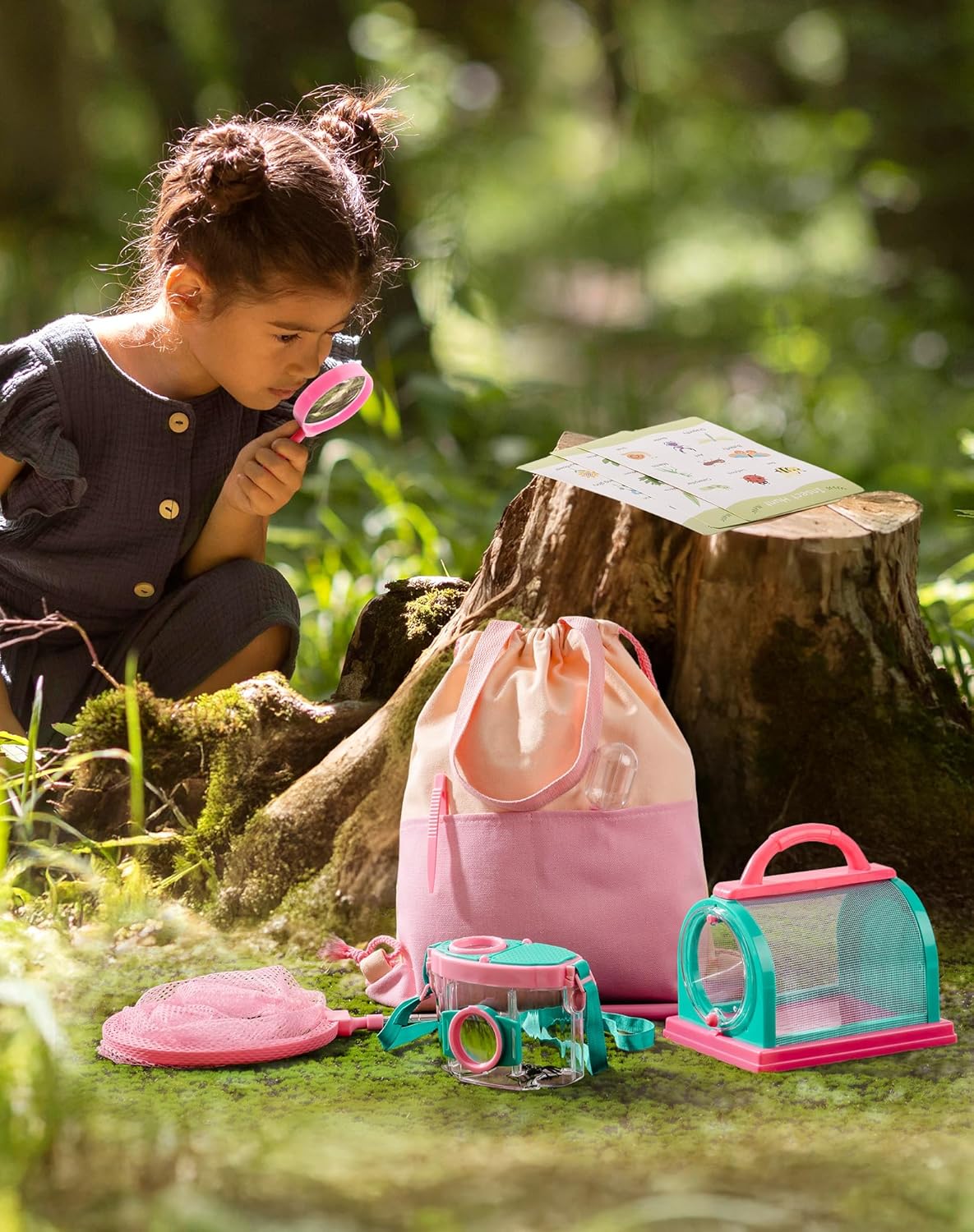 Kinder-Entdecker-Set für Outdoor-Abenteuer, Rosa - 8pc