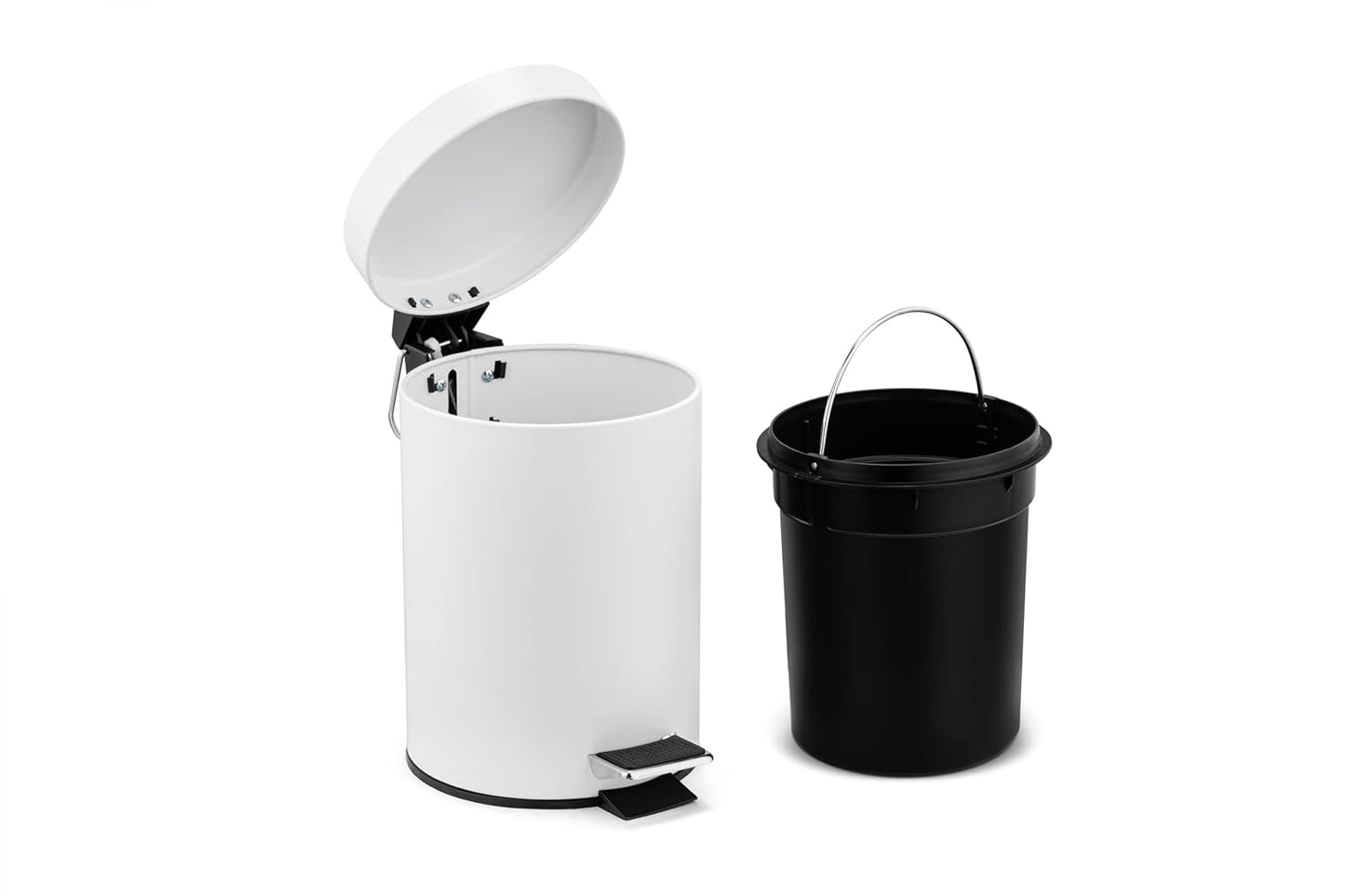 Badezimmer Mülleimer mit Absenkmechanismus, Weiss