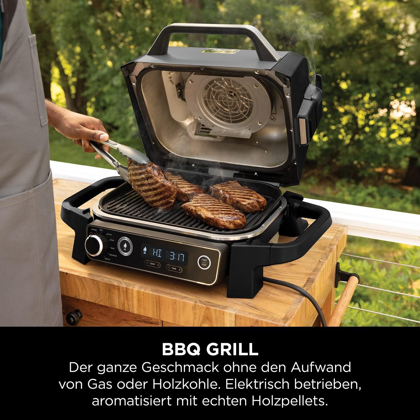 Woodfire  - Elektrischer Outdoor Grill & Smoker, BBQ Grill