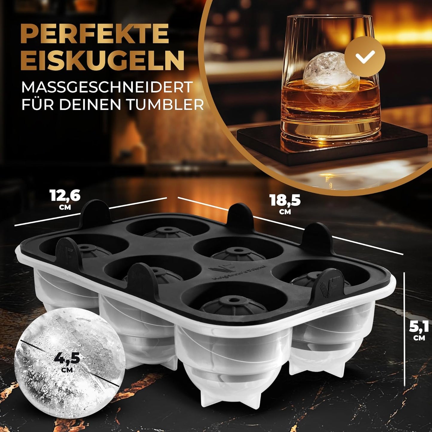 2er-Pack Eiskugelform, 2x Eiskugelform