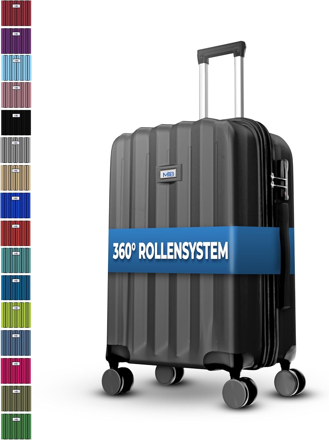 Hartschalen-Koffer, Mittlerer Koffer (65cm) Anthrazit