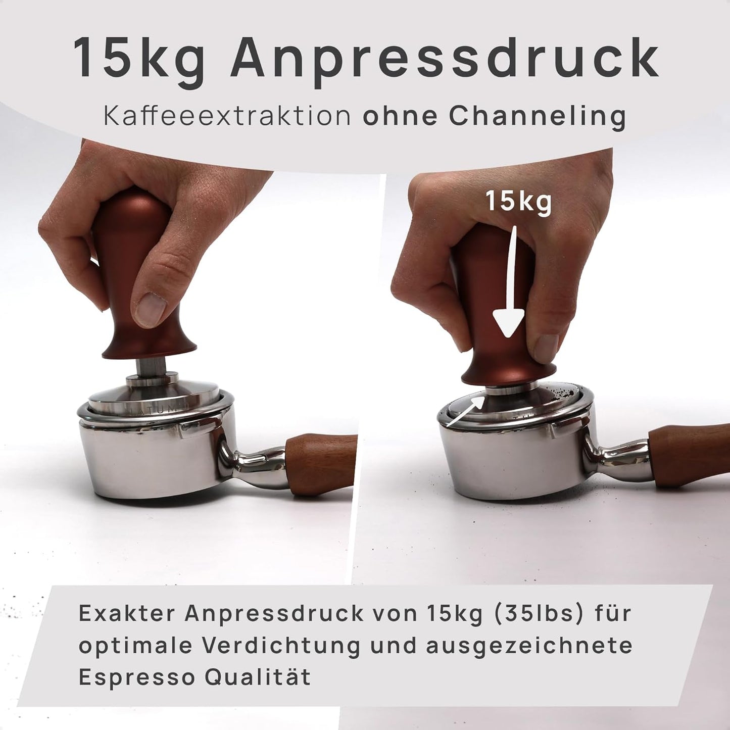 Tamper-Set mit Tampermatte, Bronze 51mm