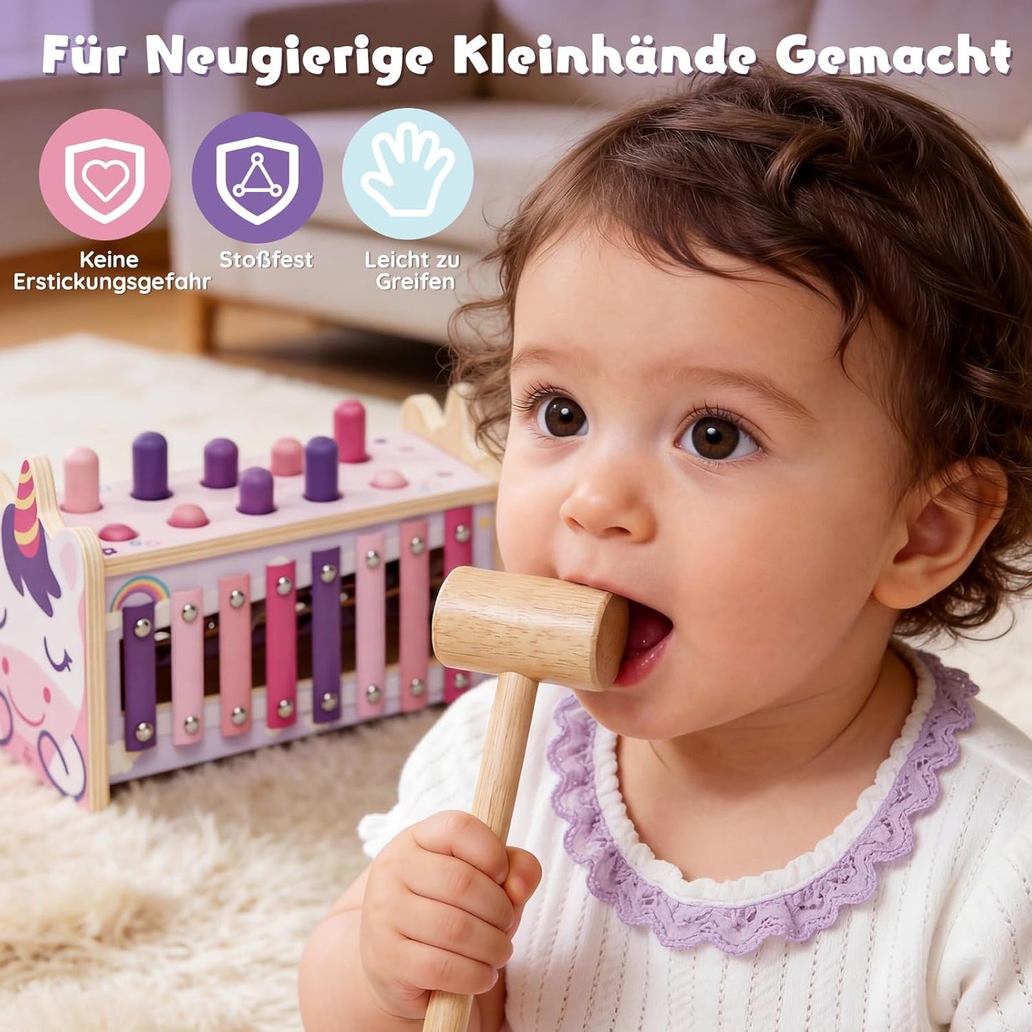 Klopf- & Hämmerspielzeug mit Xylophon & Zahnrädern
