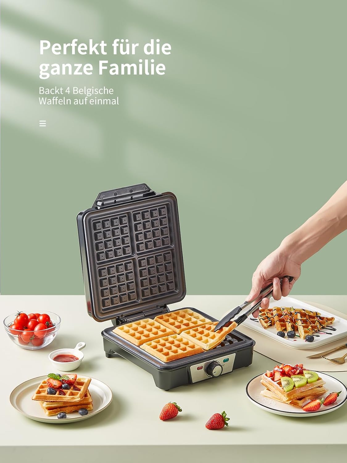 Waffeleisen für Belgische Waffeln, Schwarz