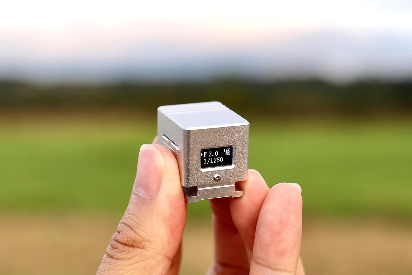 Digitaler Belichtungsmesser, Monitor Rückseite silber