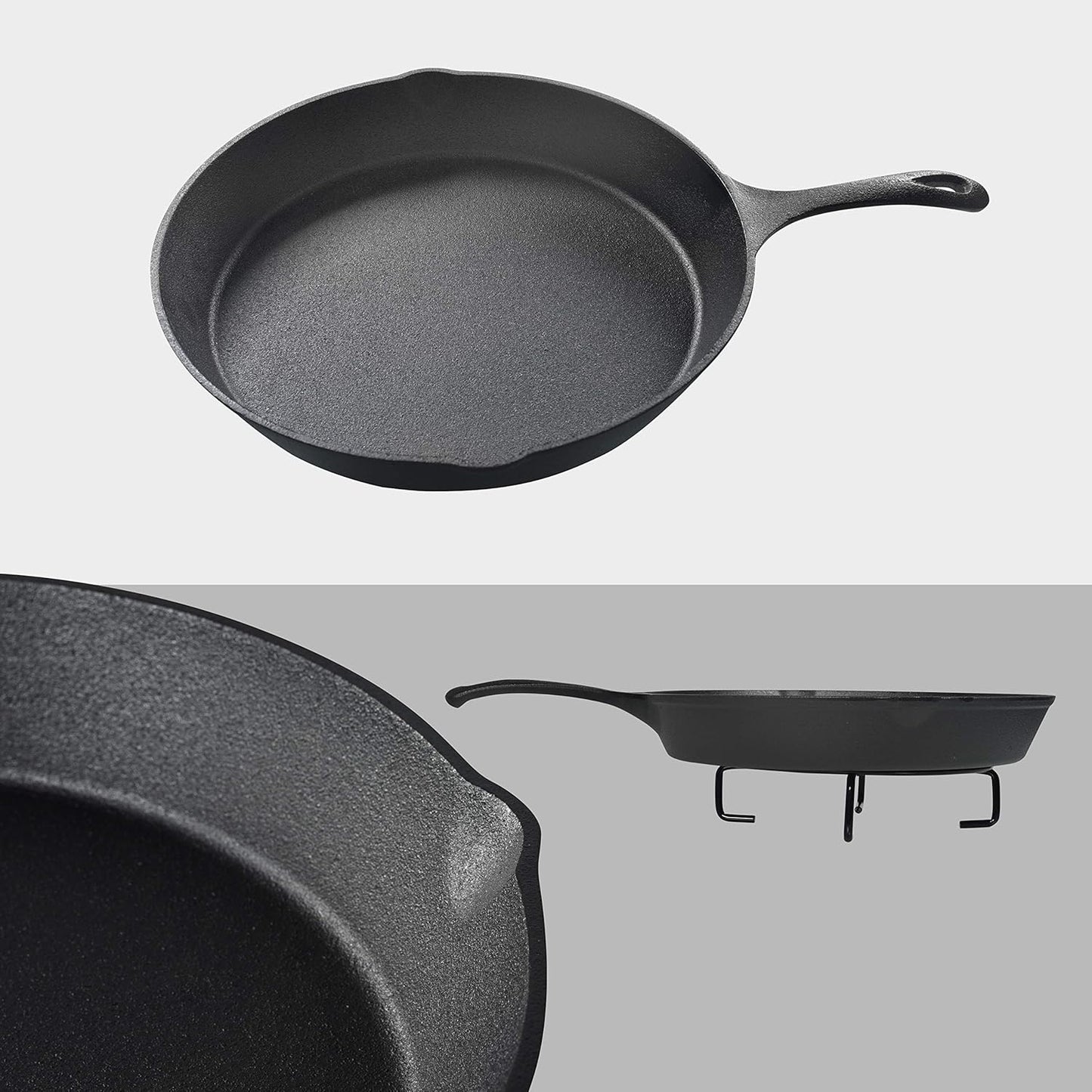 7-teiliges BBQ Dutch Oven Set, Schwarz 7-teiliges Set
