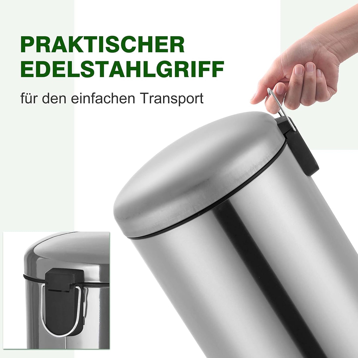 Treteimer mit Soft Closing, Chrom