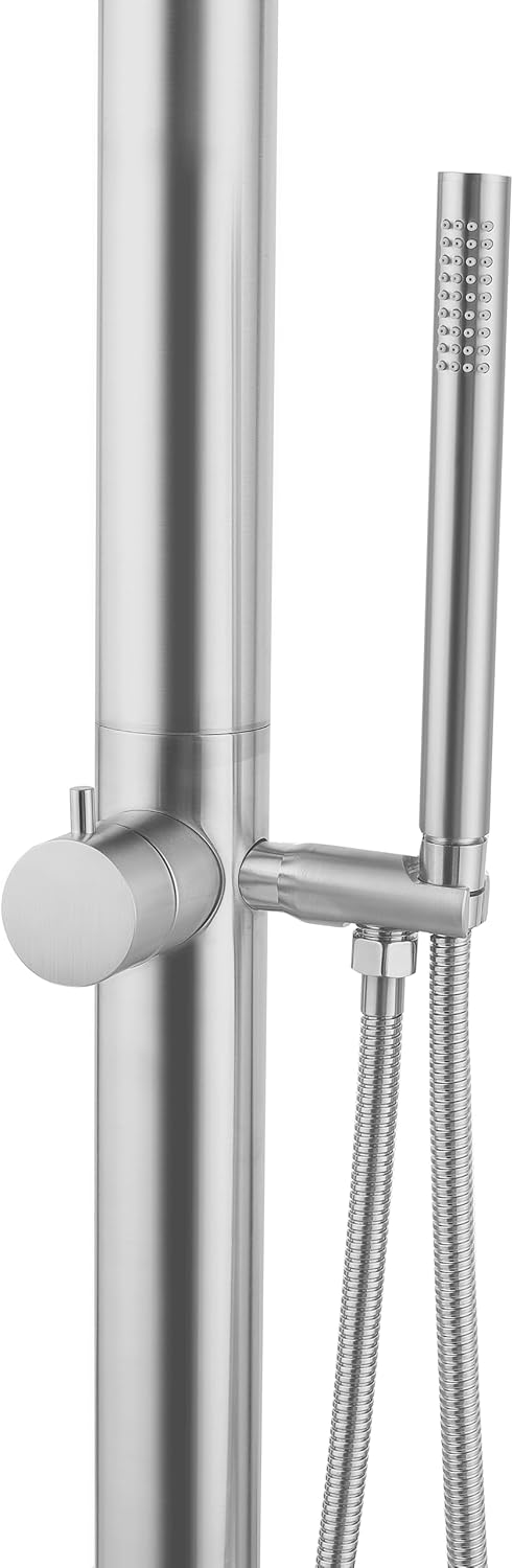 Outdoor Regenduschkopf & Handbrause 220 cm Edelstahl