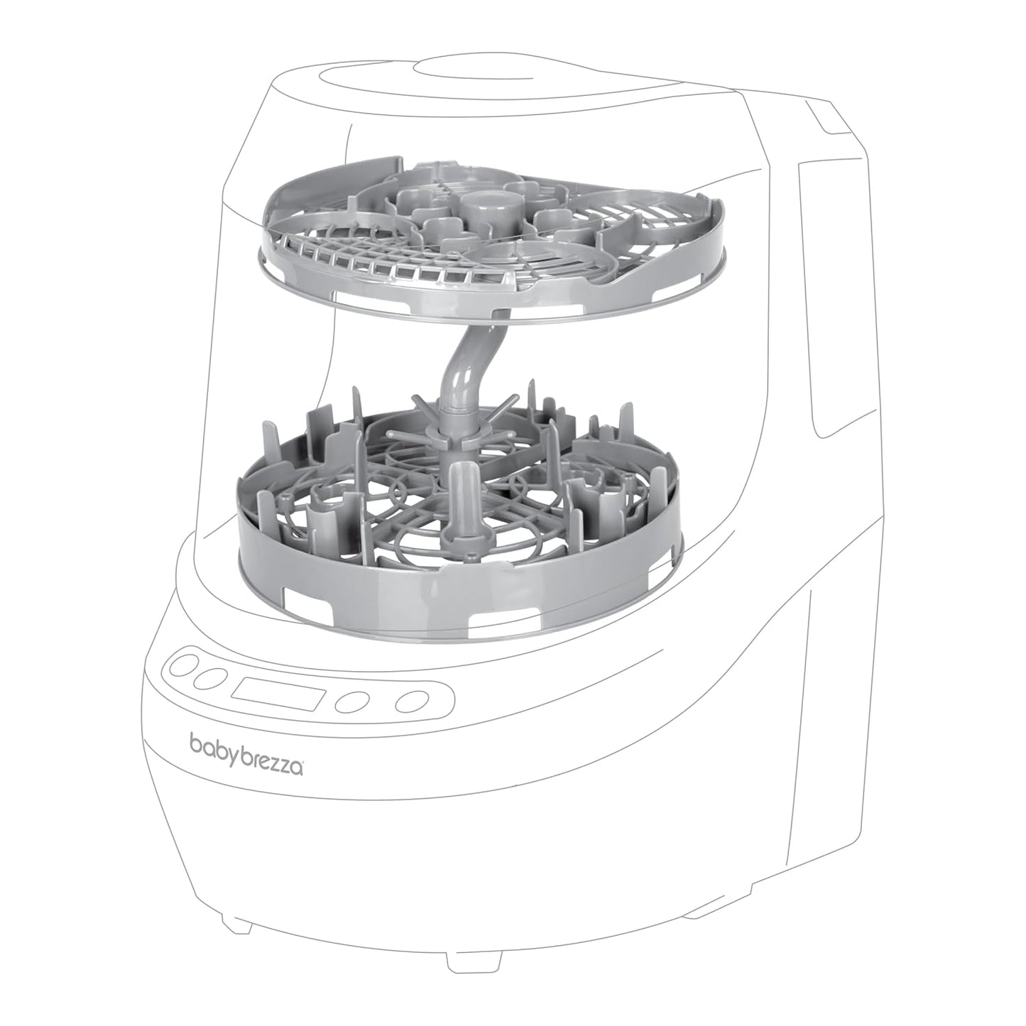 Automatischer Flaschenreiniger mit HEPA-Filter und Halterung für Pumpenzubehör