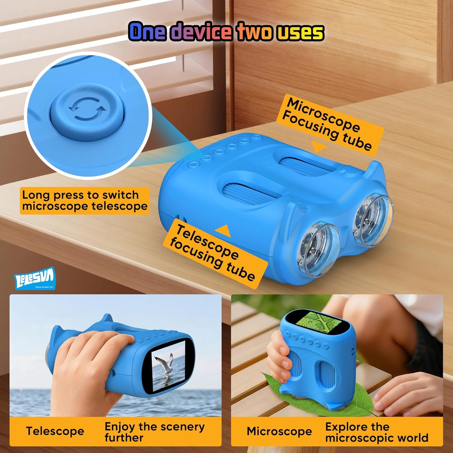 2-in-1 Mikroskop & Teleskop für Kinder