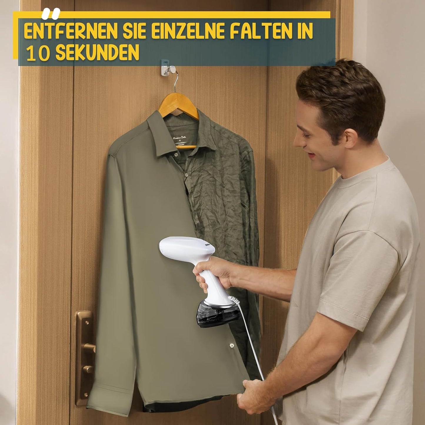 Reisebügeleisen mit Steamer-Funktion, Weiss