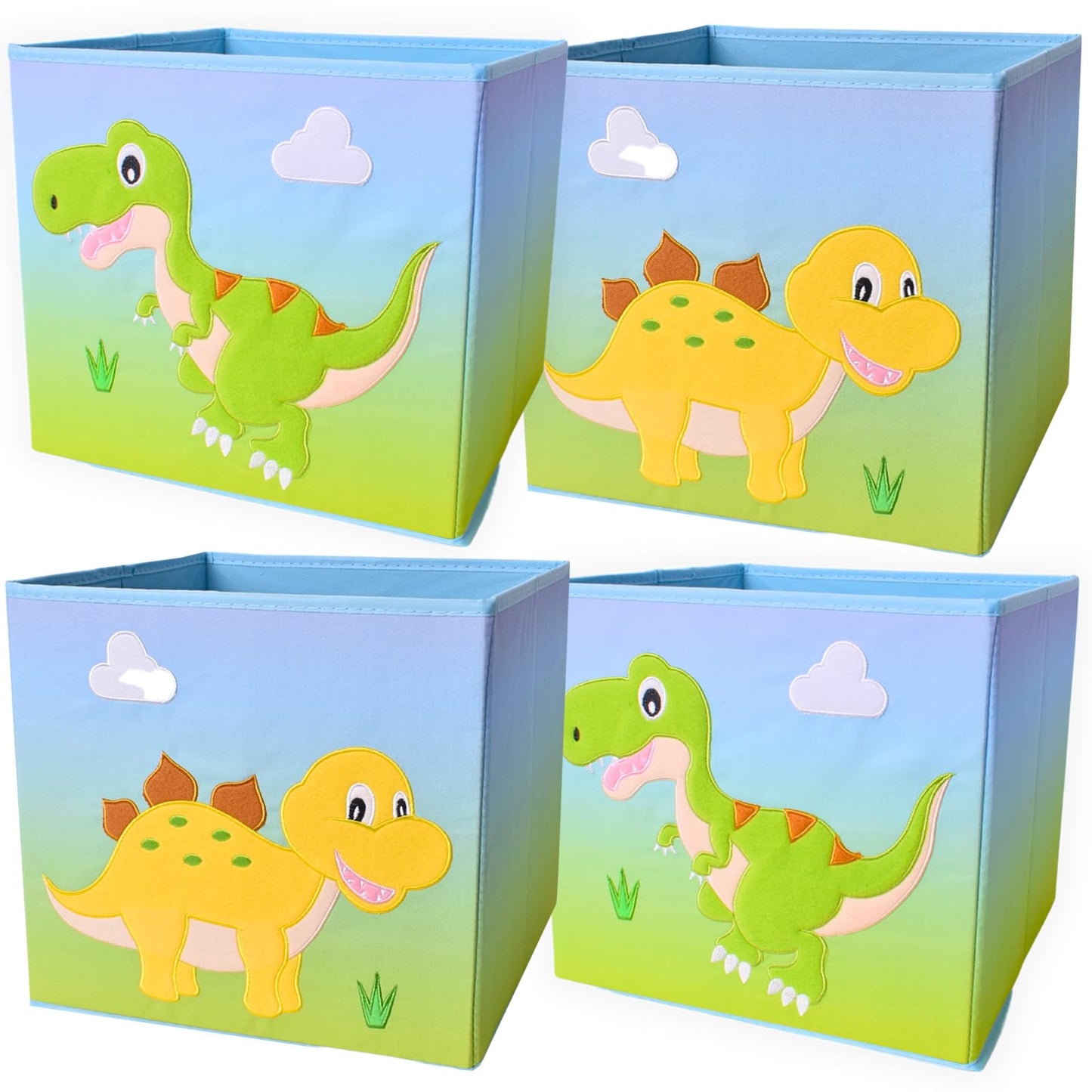 Dinosaurier Aufbewahrungsboxen-Set (4 Stück)