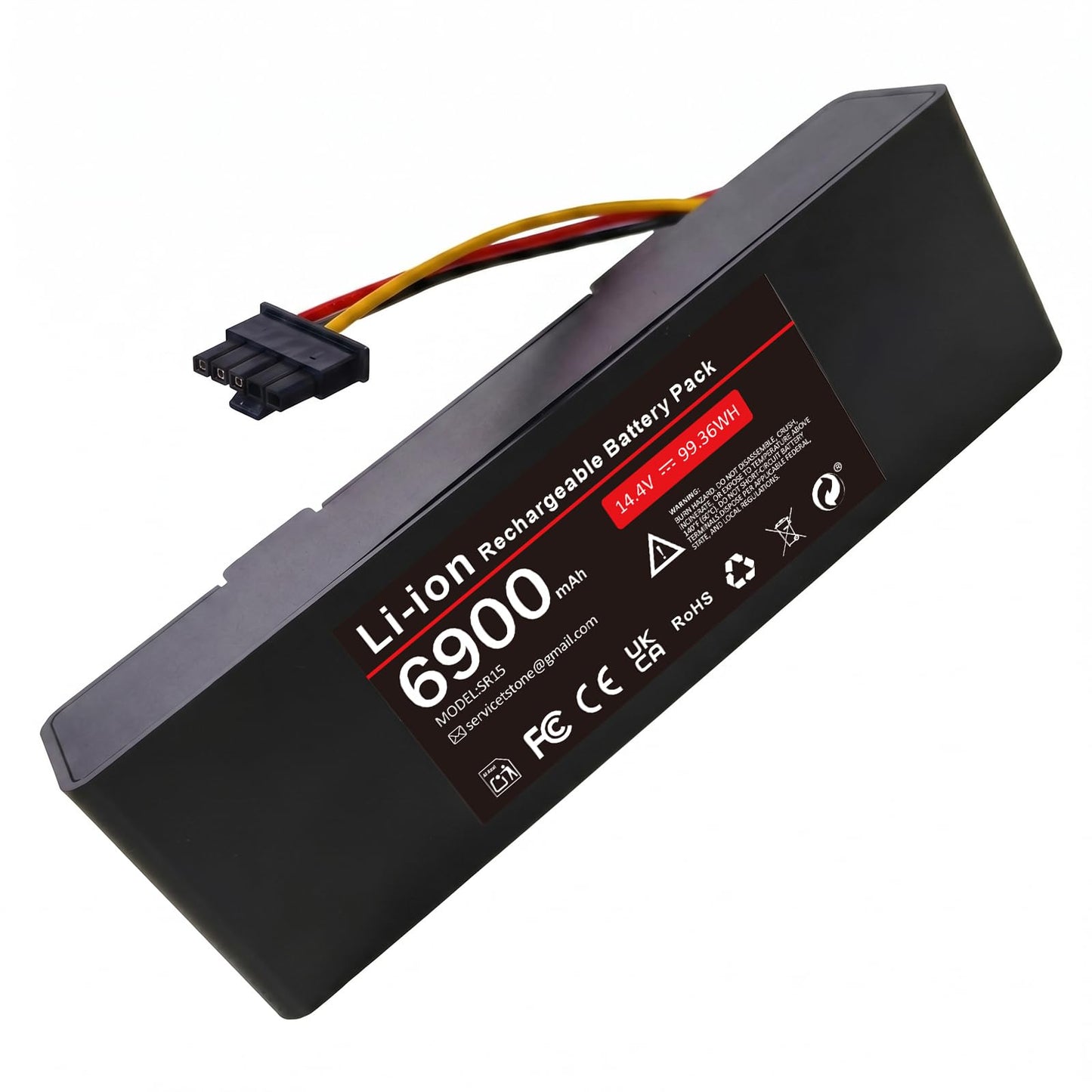 Ersatzakku für Xiaomi Staubsauger-Roboter (6900mAh), Schwarz