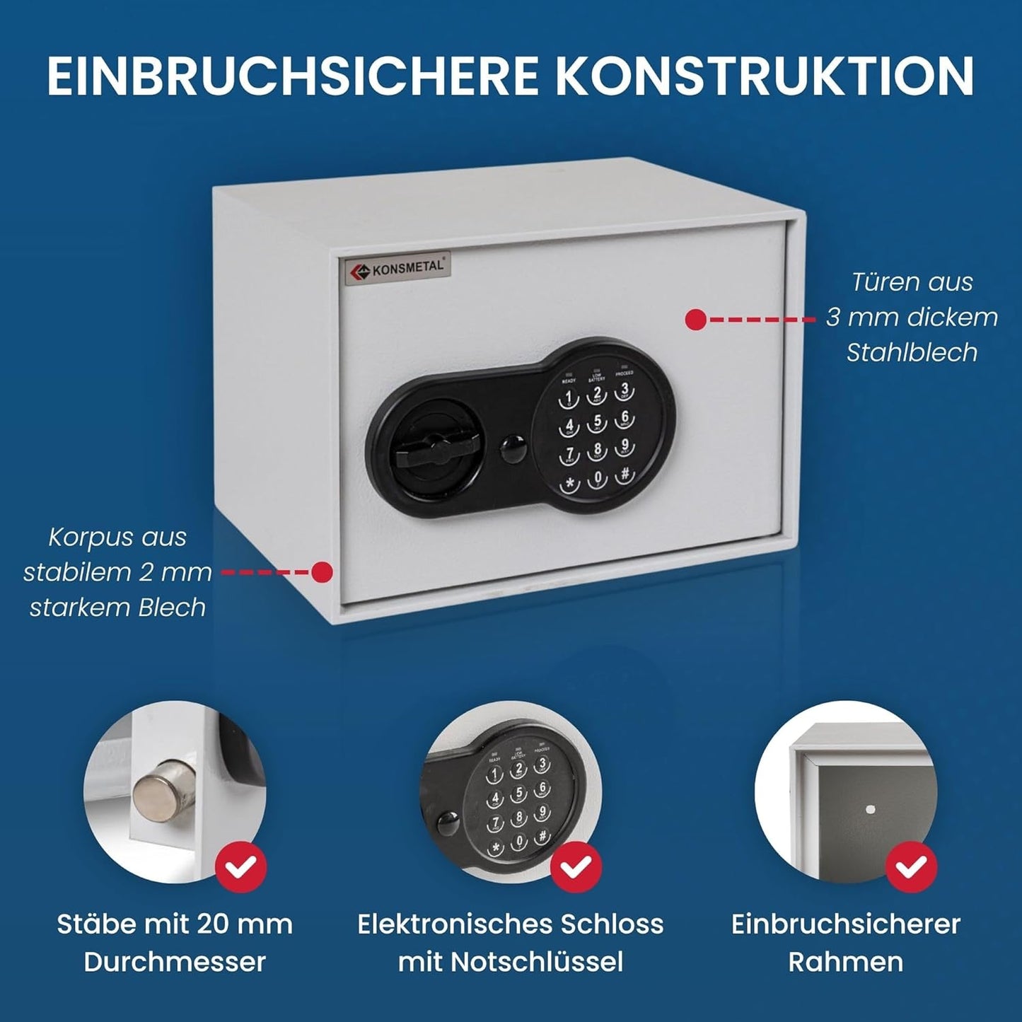 Typ 34 Möbeltresor mit Codeschloss, 24 Liter