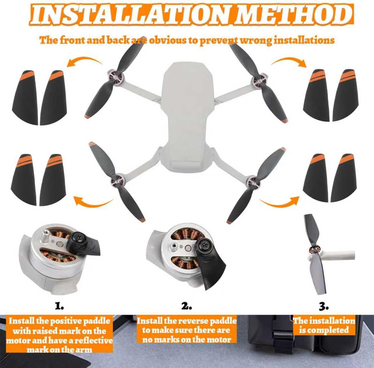 Ersatzpropeller-Set für DJI Mini Drohnen 24 Stück