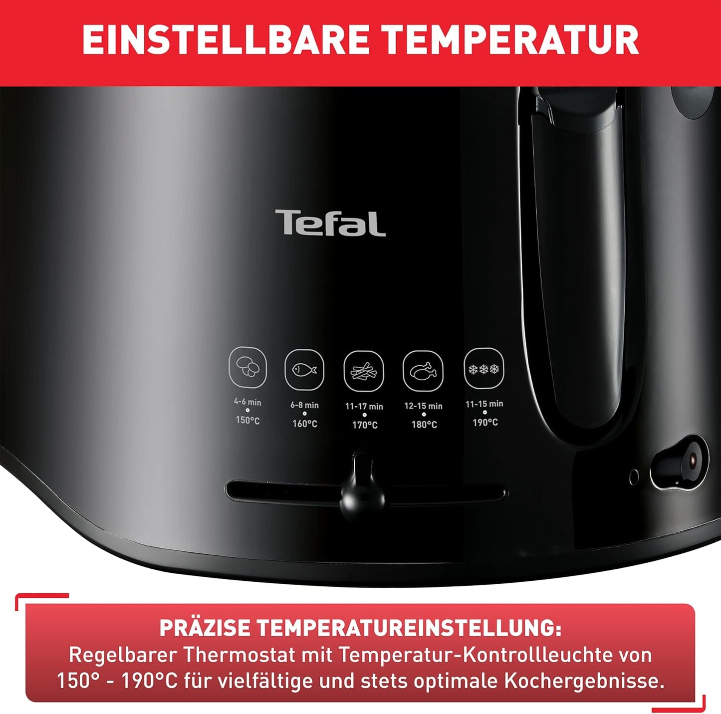 Maxi Fry Fritteuse FF107810, Schwarz