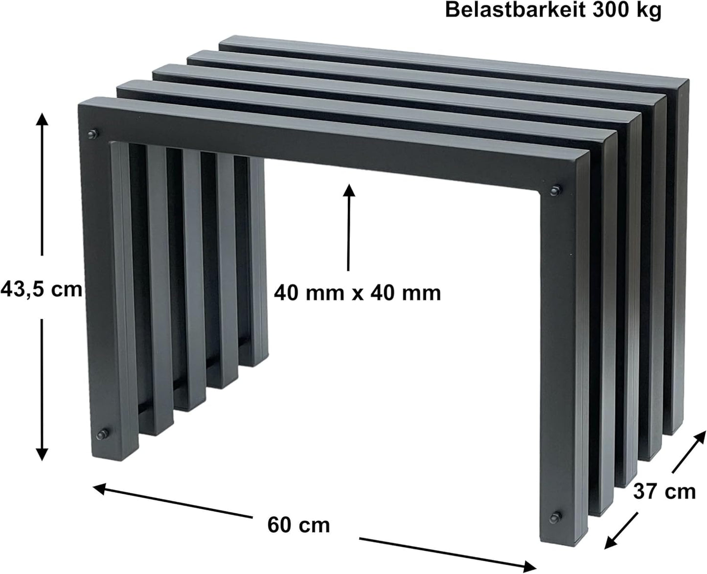 Metall-Sitzhocker, Breite 60 cm