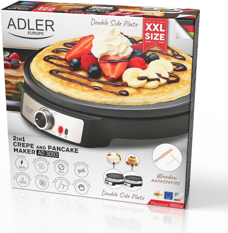 Elektrischer Crêpe Maker mit Antihaftplatte