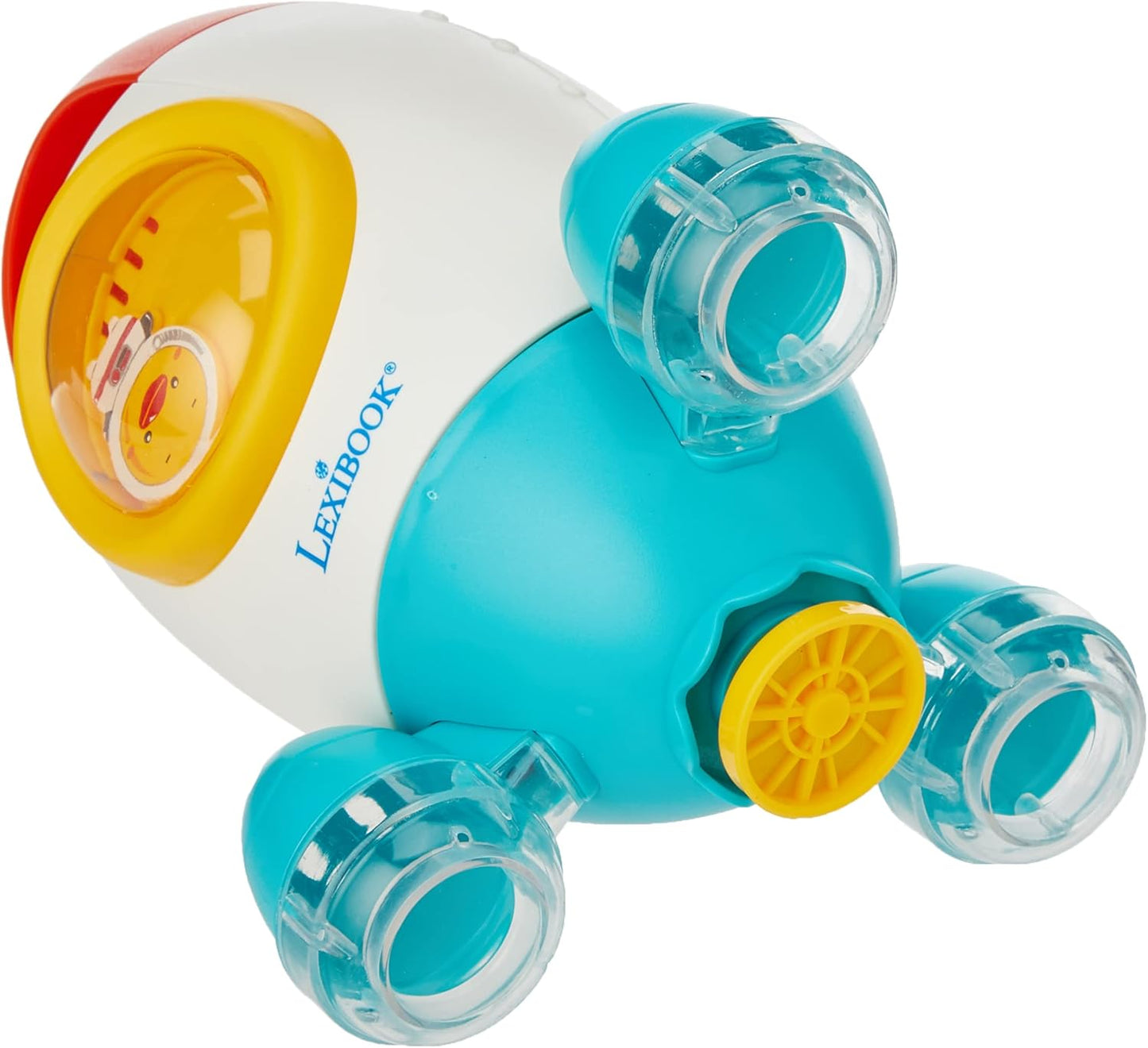 Space rocket bath toy set with 3 squeezable animals, Rakete