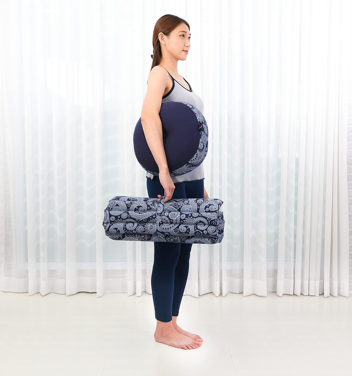 Meditationsset mit Zafu-Kissen und Zabuton Matte, Cbt1 - Blau