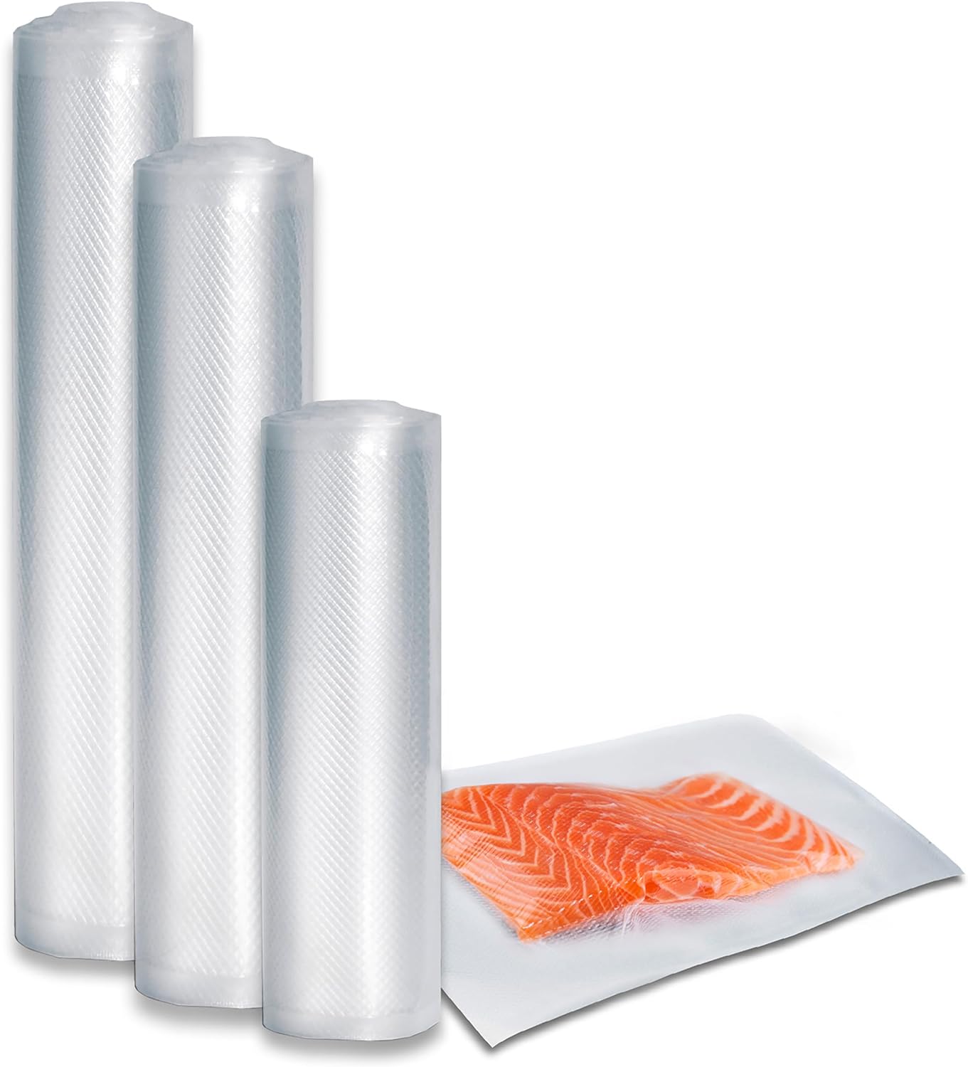 Foil set 2 for vacuuming + Sous Vide Cooking 01236, Set 2, 50 Beutel 30x40 cm + 1 Rolle 20x600 cm + 1 Rolle 28x600 cm + 1 Rolle 30x600 cm