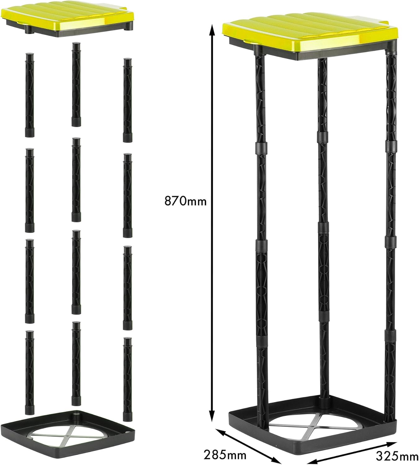 3er-Set Müllsackständer-Set für gelbe Säcke, 3 Stück