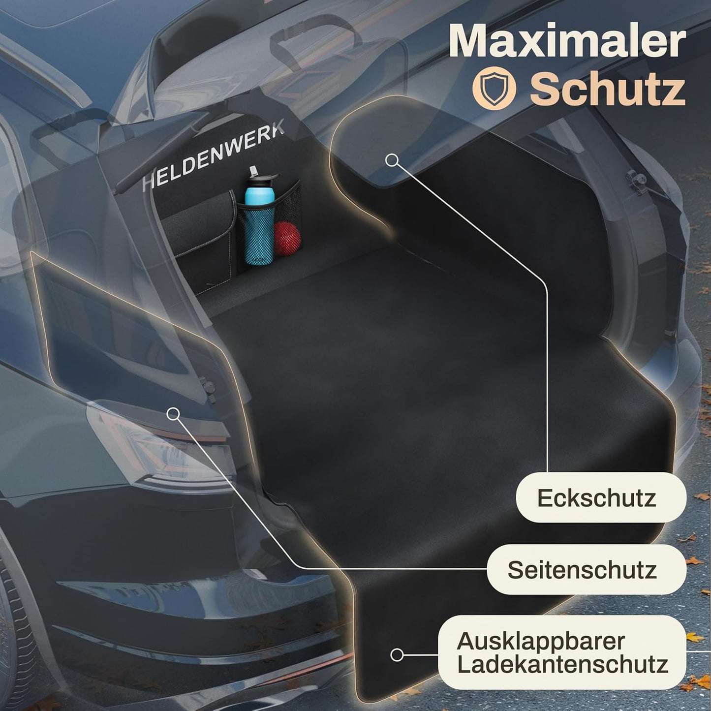 Kofferraumschutz mit Seiten- und Ladekantenschutz
