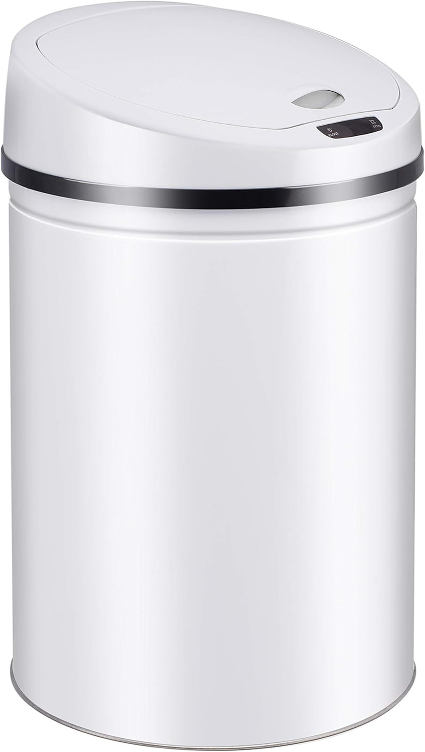 Abfalleimer mit Sensor und LED-Funktionsanzeige, 60 Liter Weiss