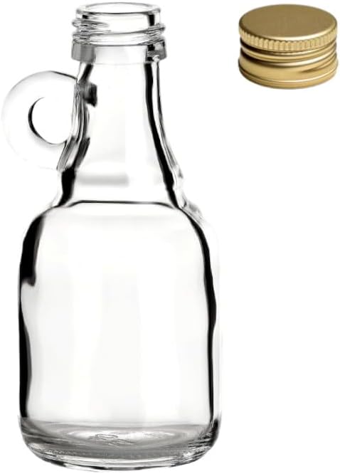 Mini-Henkelflaschen-Set (24 Stück), Goldfarben - Deckel 24 Stück/50ml