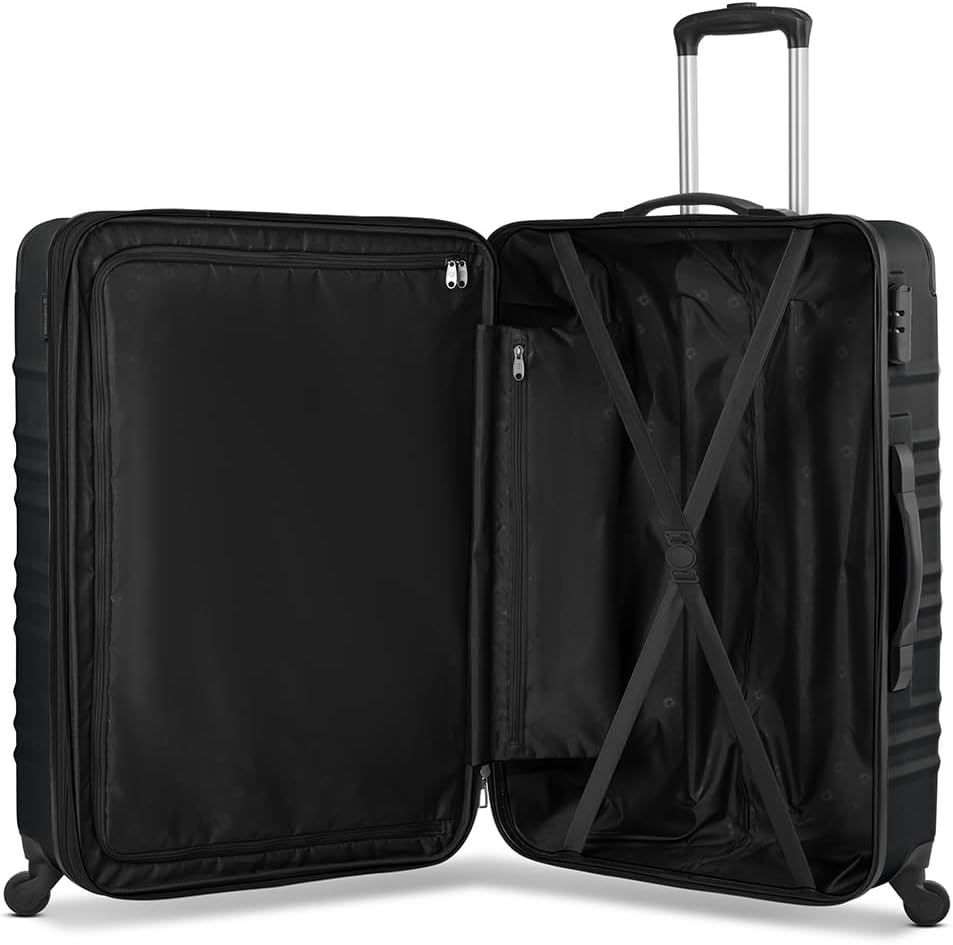 Amplar Evo 4 Trolley mit Dehnfalte, Schwarz Koffer L + (75 cm)
