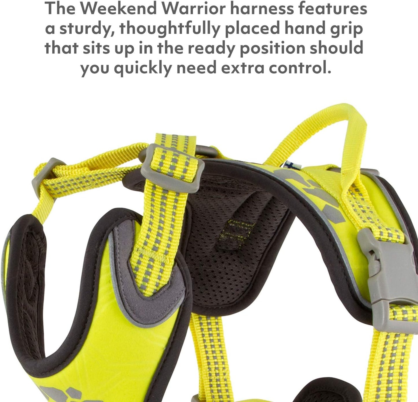 Weekend Warrior Hundegeschirr, Neon Lemon, 32-39 in