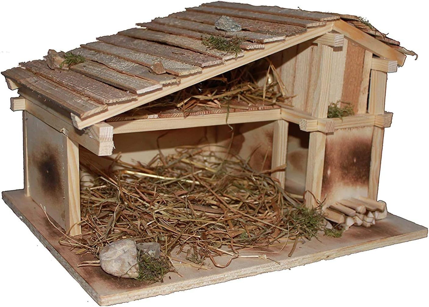 Weihnachtskrippe als Bausatz mit Dekomaterial
