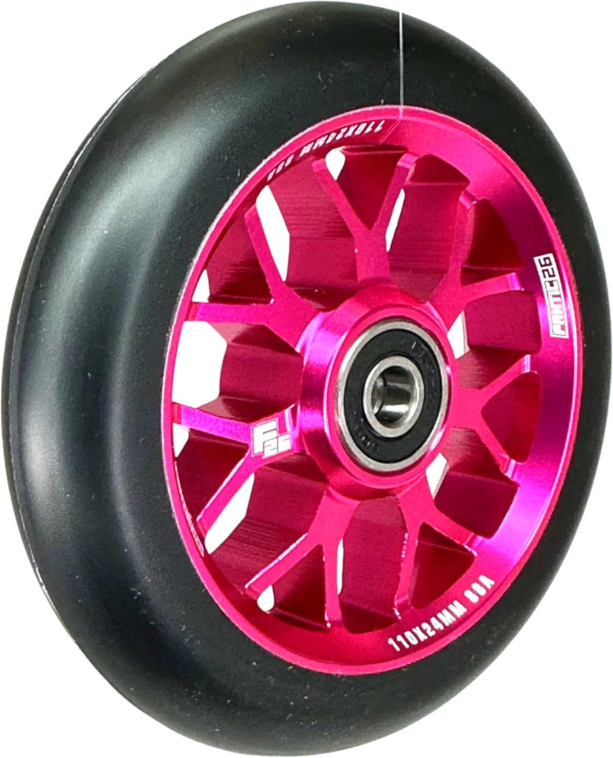 Stunt Scooter Freestyle Rad, 110mm, Pink//Pu Schwarz