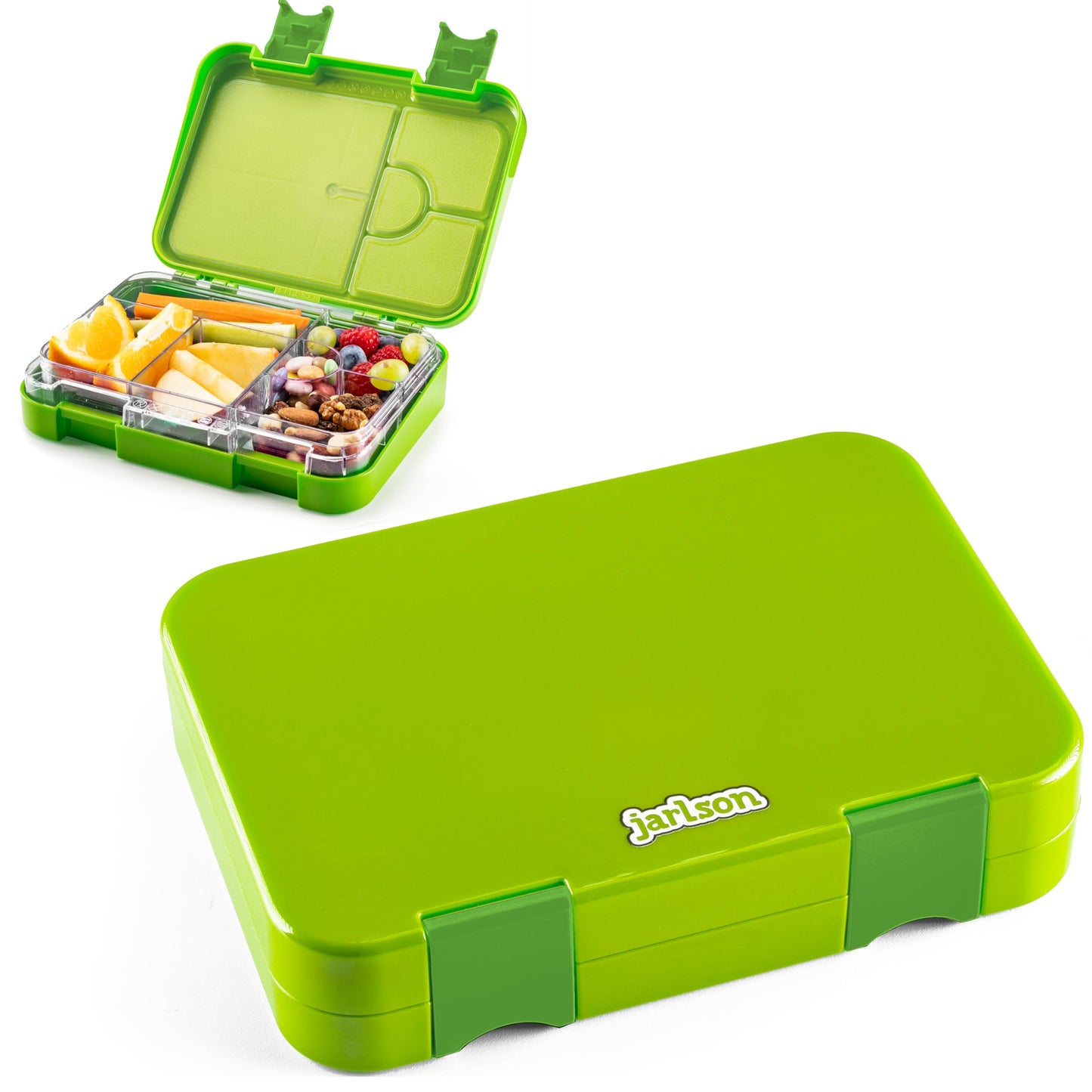 Auslaufsichere Bento Lunchbox mit Trennfächern Toni, Grün