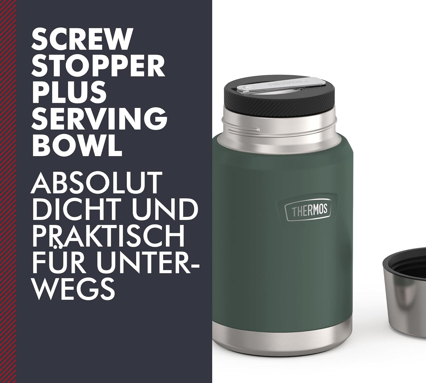 Isolier-Speisegefäss mit Löffel, 710 ml, 710 ml Grün / Forest Mat