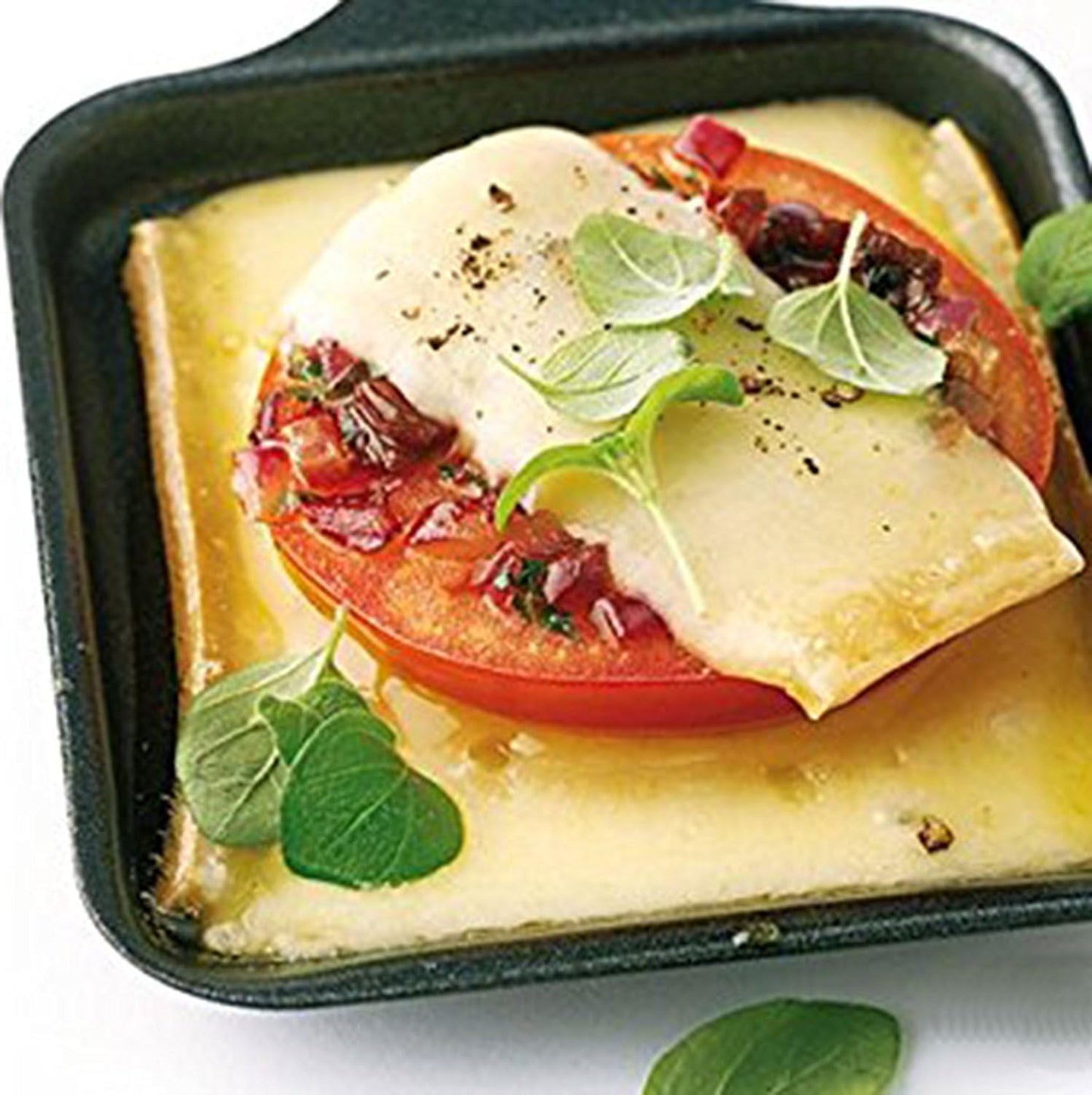8 x antihaftbeschichtete Raclette-Pfannen, 8 Quadrat