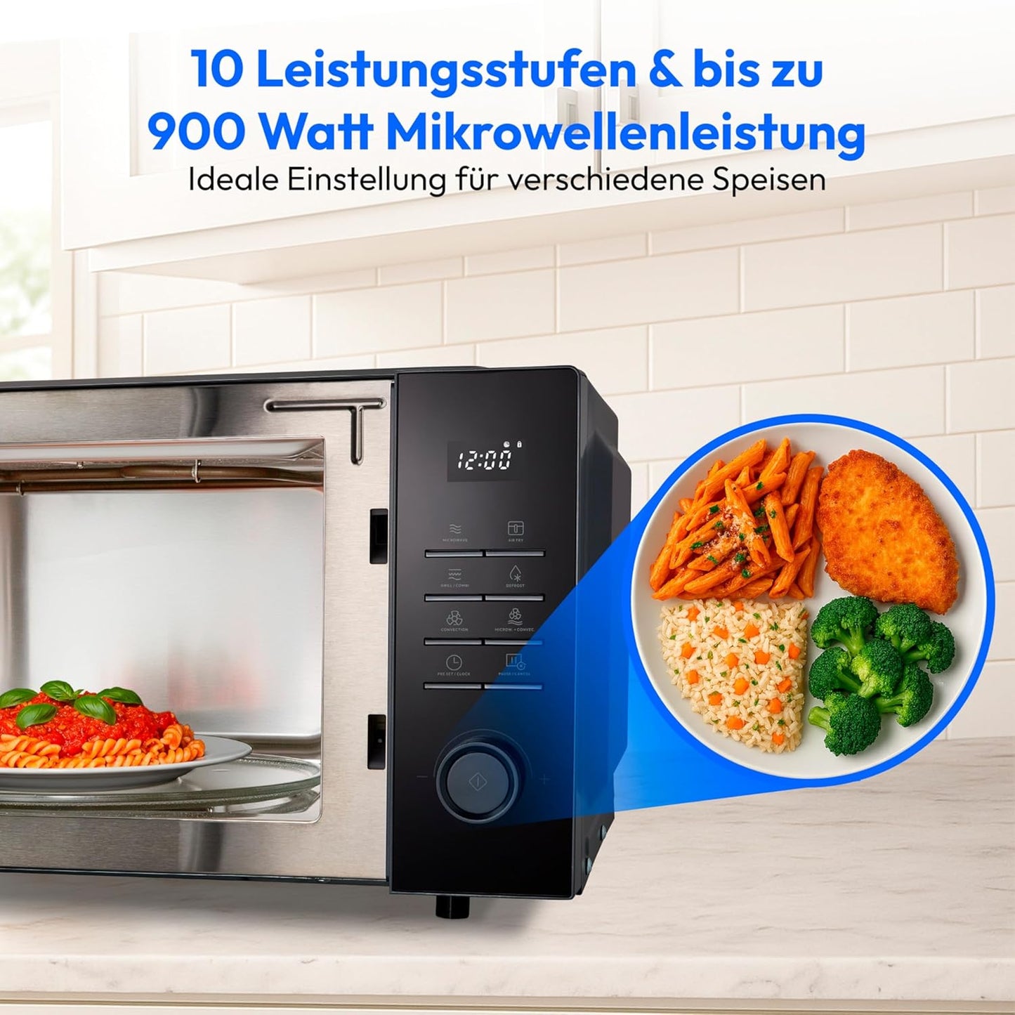 Mikrowelle mit Grill, Dunkelgrau