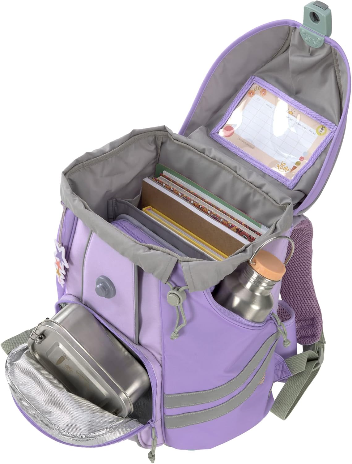 7-teiliges Schulranzen-Set Flexy Unique, Violet