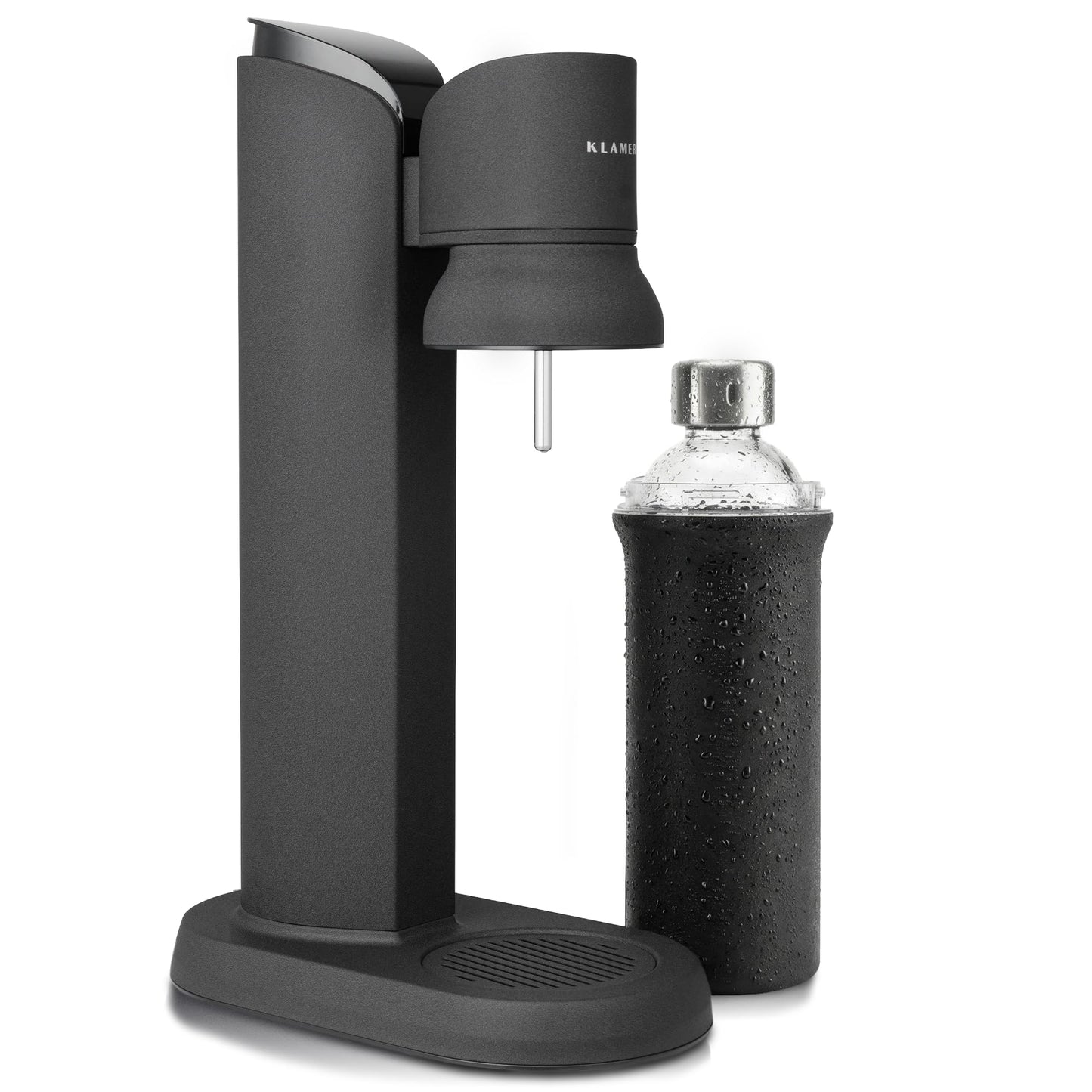 Wassersprudler mit Glasflasche, Schwarz