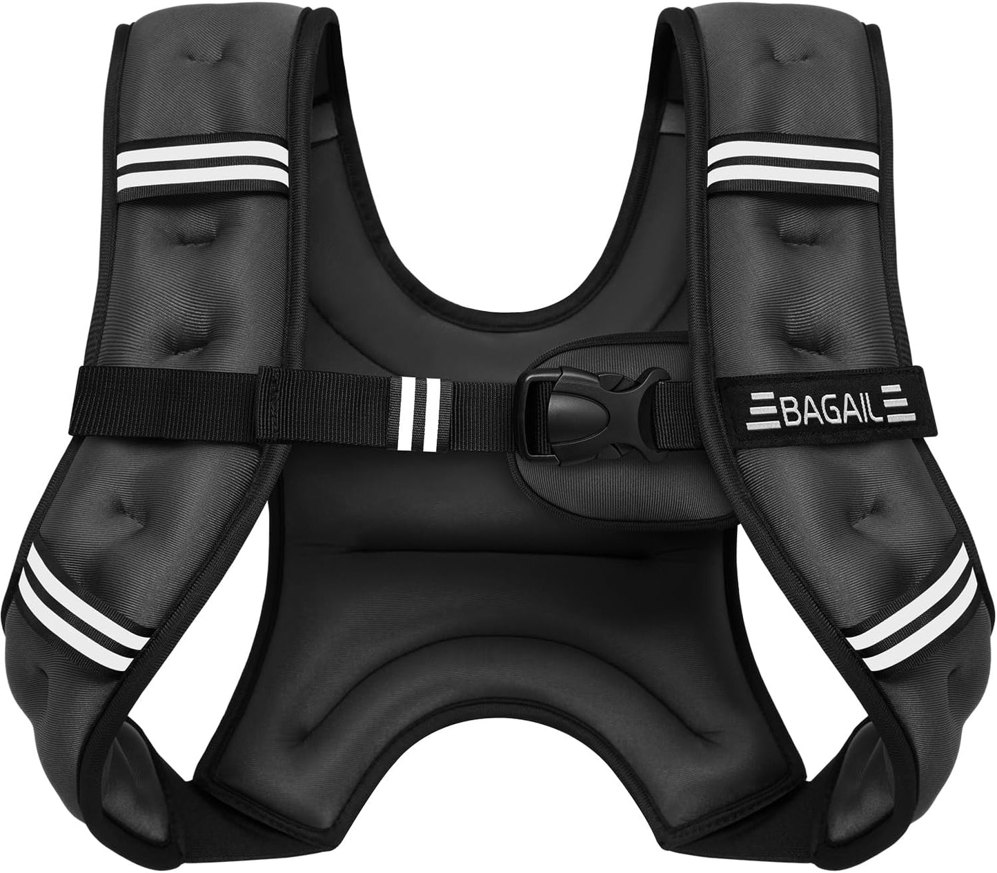 Gewichtsweste für Krafttraining verstellbar, Schwarz 2.3kg/5lb