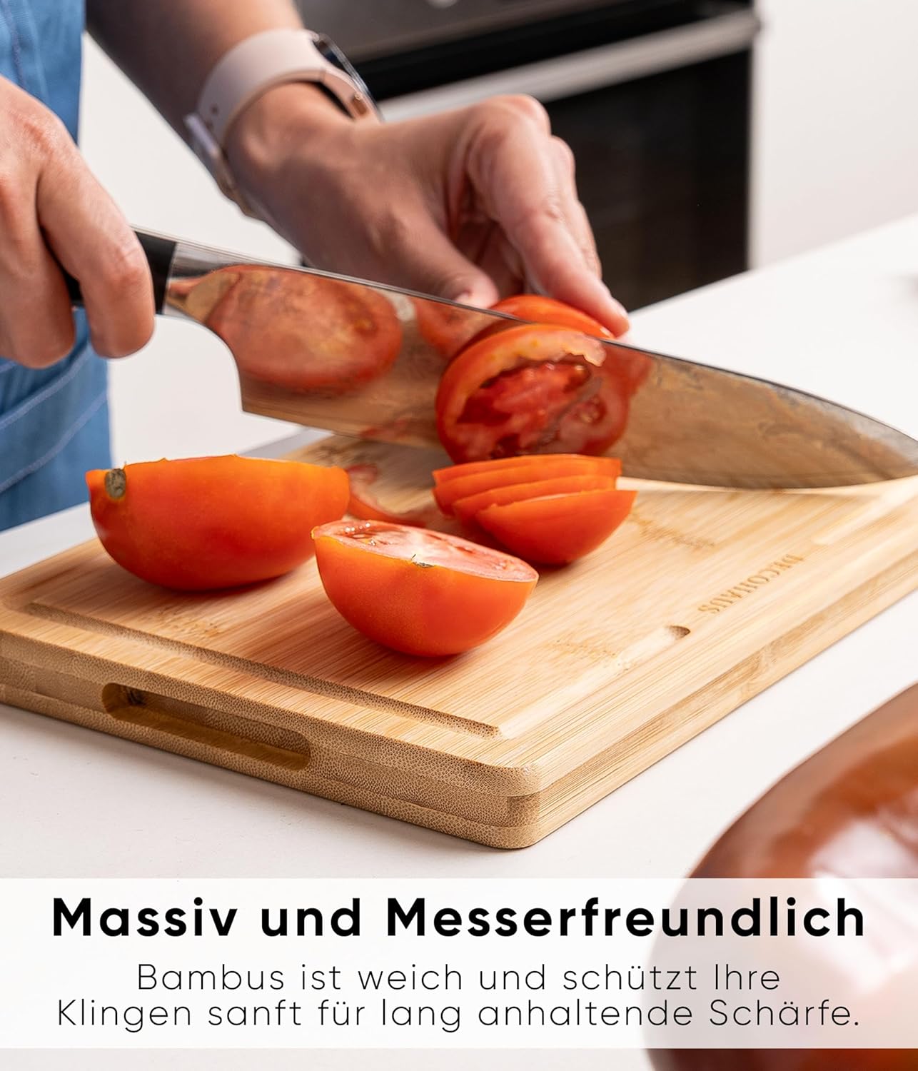 Holzschneidebrett-Set, 3er Set, Bambusholz