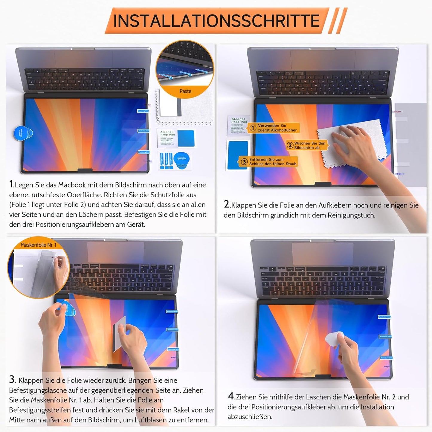 360° Sichtschutzfolie für MacBook Pro & Air, Macbook Pro 13 Zoll