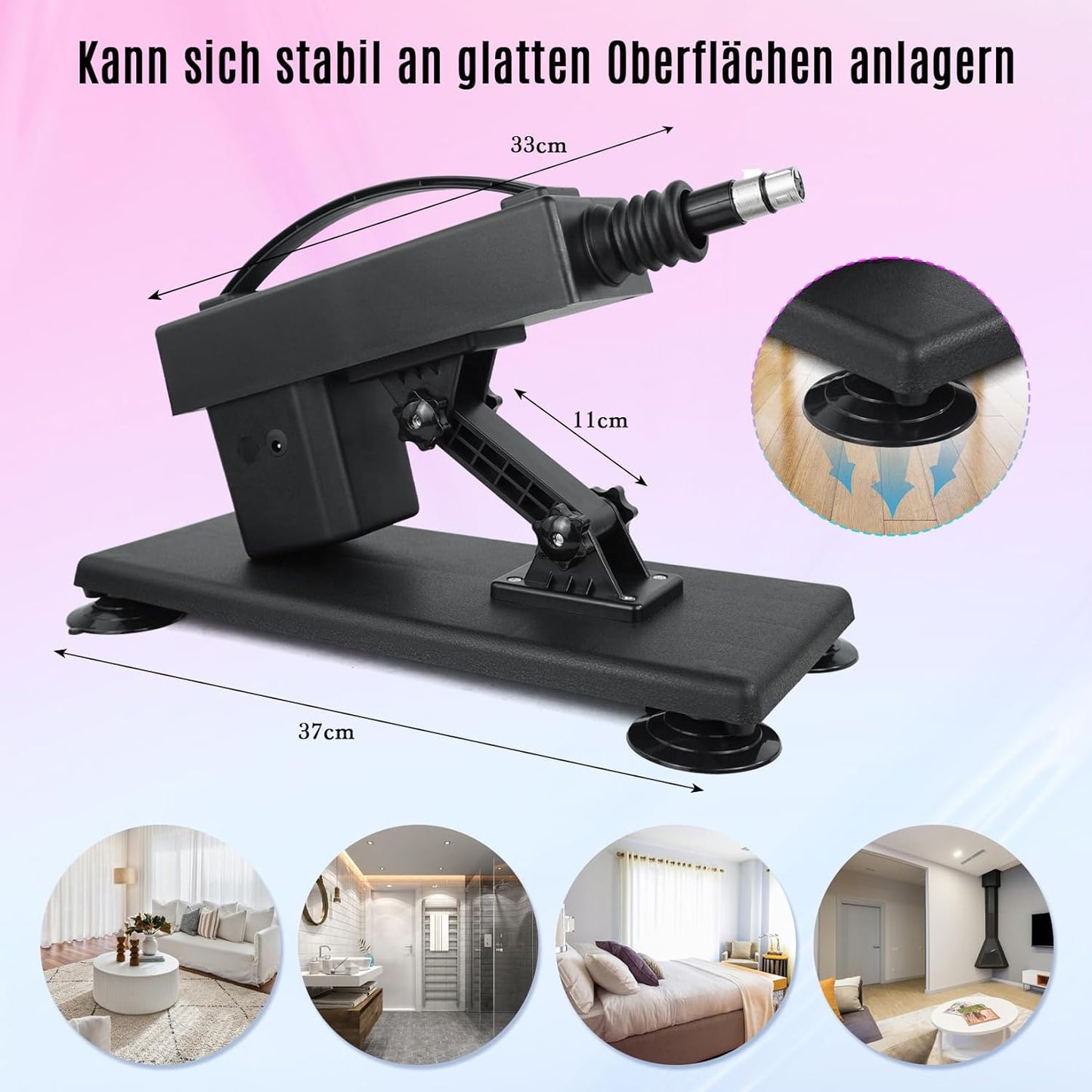 Automatische Sexmaschine mit Saugnapfadapter, verstellbarer Geschwindigkeit und Winkel