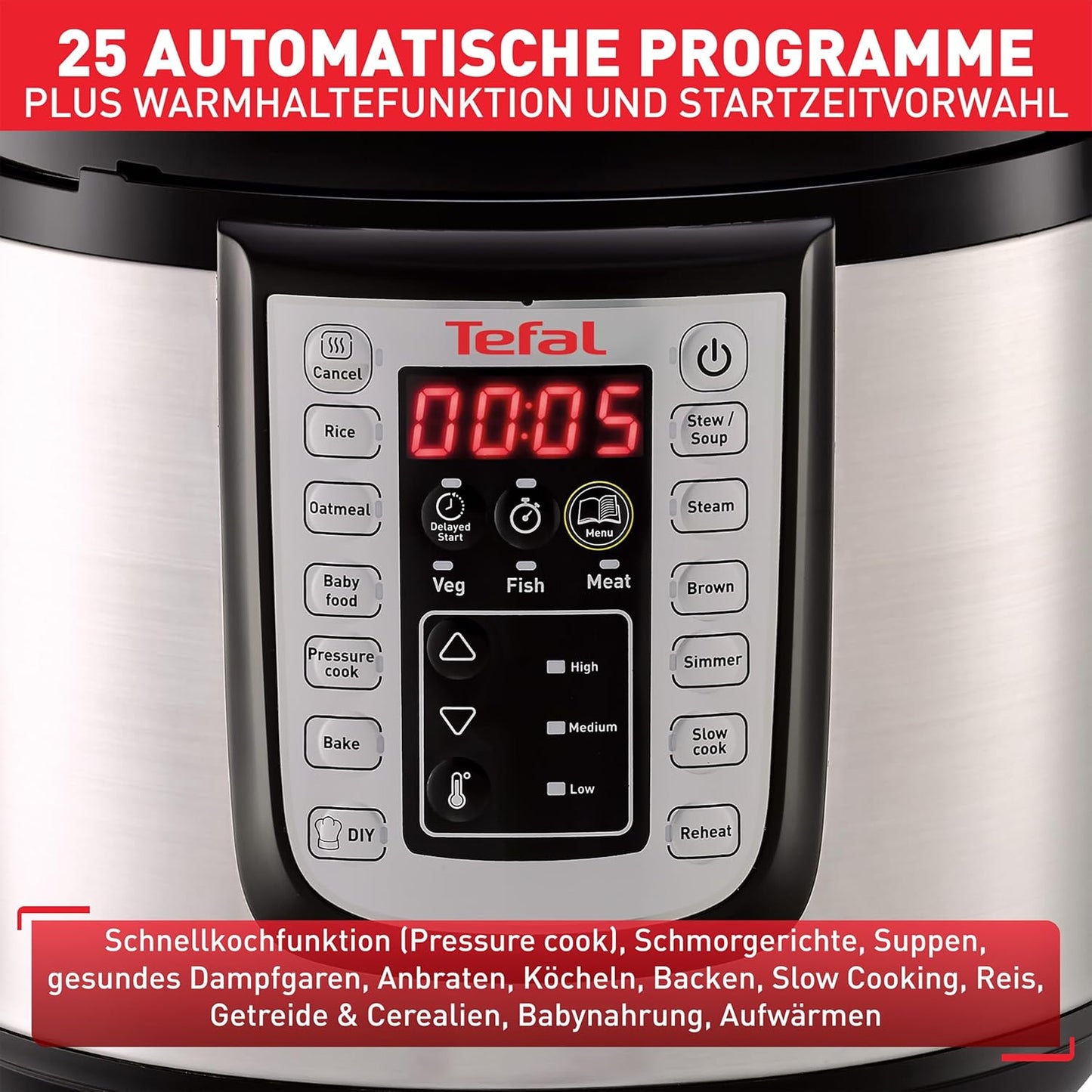 Fast & Delicious Multikocher mit 25 Programmen, CY505EF0, Neue Version