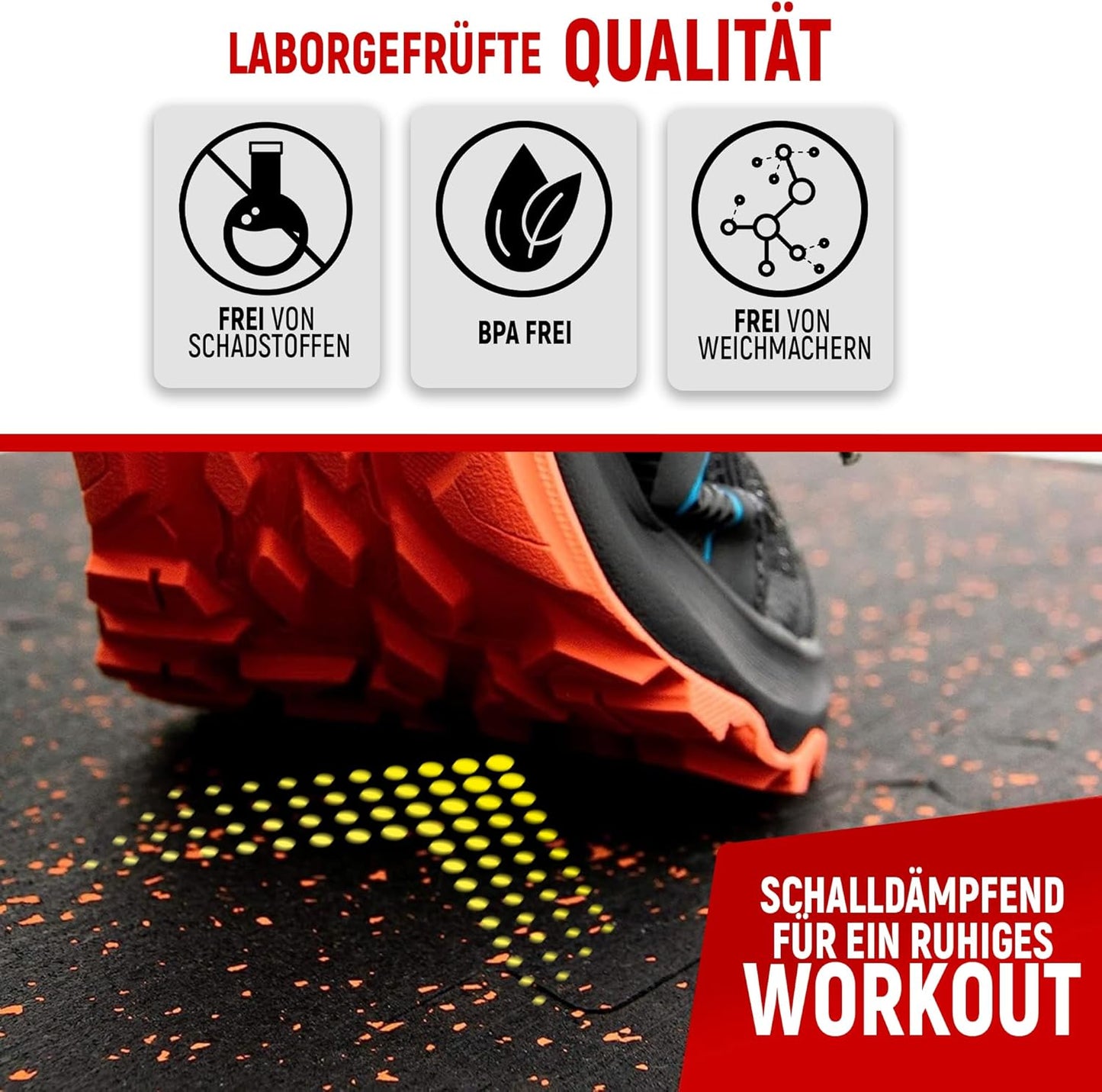 Bodenschutz Puzzlematte-Set (8 Stück) Fitness, Bodenschutzmatte (8 Matten)