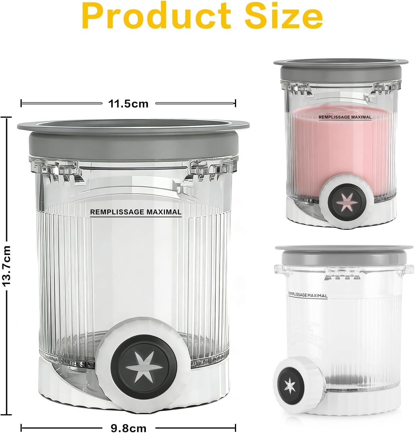 Eisbehälter für Ninja Swirl NC700 / NC701EU Eismaschine, 4 Stück