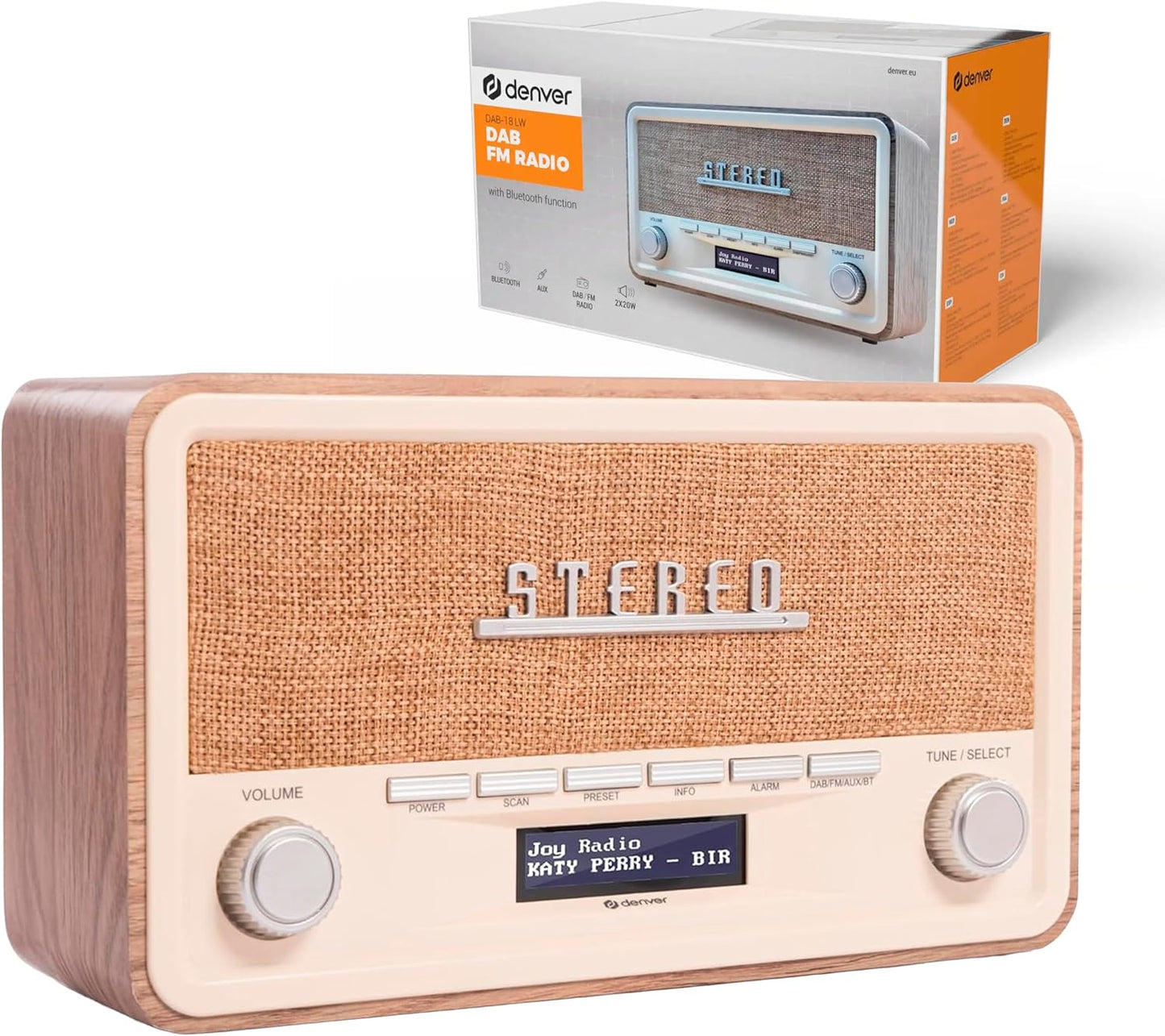 DAB-18 Retro DAB Digitalradio mit Bluetooth