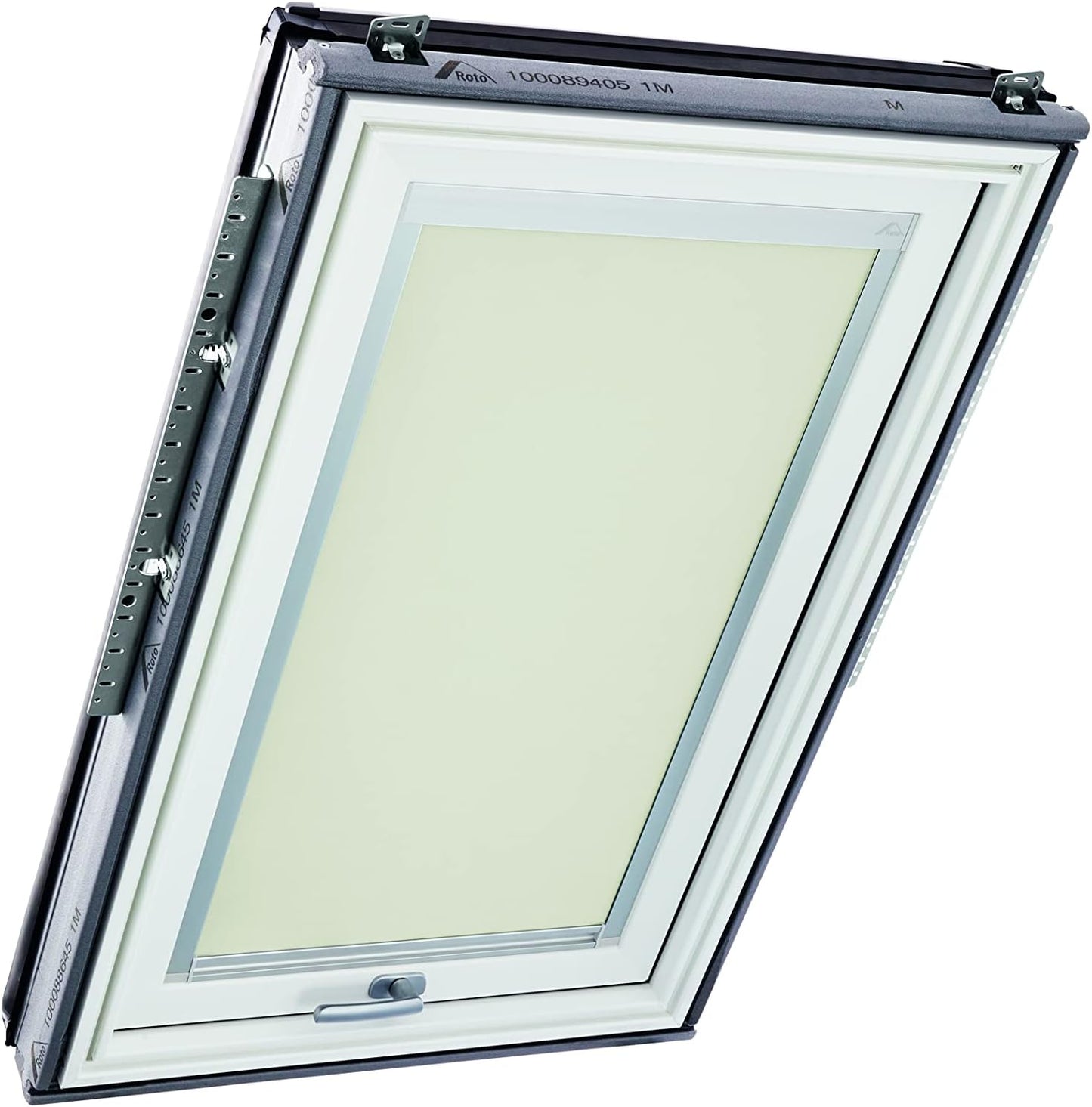 Dachfenster-Verdunkelungsrollo ZRV, Beige, B95 x H98 cm, Führungsschiene Silber