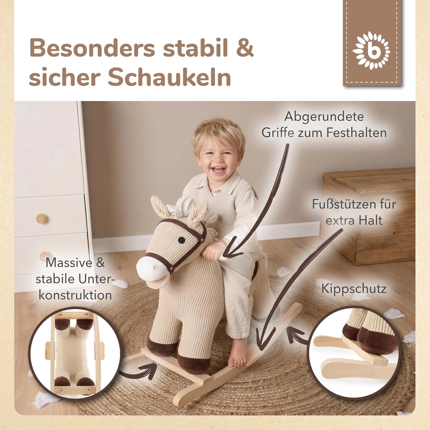 Schaukeltier Pferd Lucky, One Size - Standard Lucky